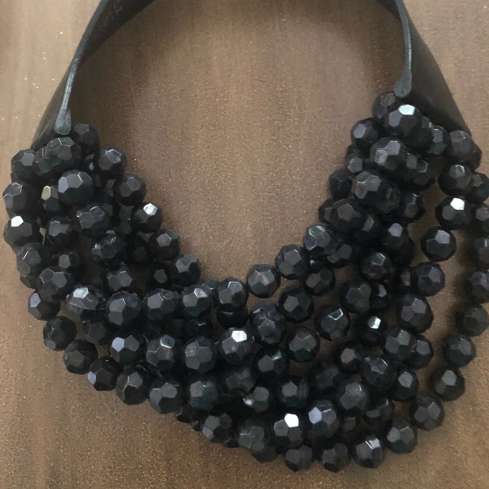 Fairchild Baldwin Black bead necklace